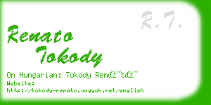 renato tokody business card